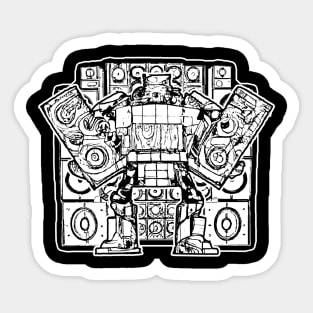 Mech Robot Teknival Soundsystem Sticker